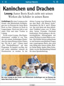 Zeitungsbericht Koch 2016